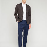 Giacca jersey misto cotone stretch 44 / MARRONE