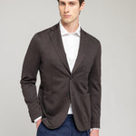 Giacca jersey misto cotone stretch 44 / MARRONE
