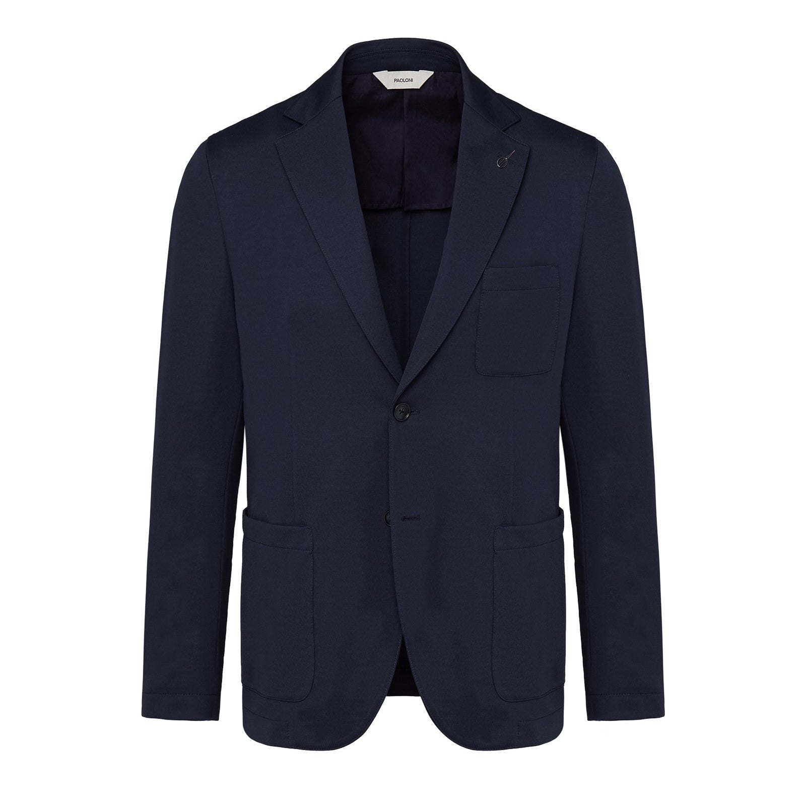 Giacca jersey misto cotone stretch 44 / BLU