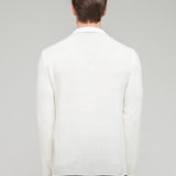 Giacca maglia lavorazione waffle misto cotone 44 / BIANCO