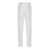 Pantalone slim raso di cotone stretch 44 / BIANCO
