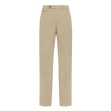Pantalone slim raso di cotone stretch 44 / BEIGE