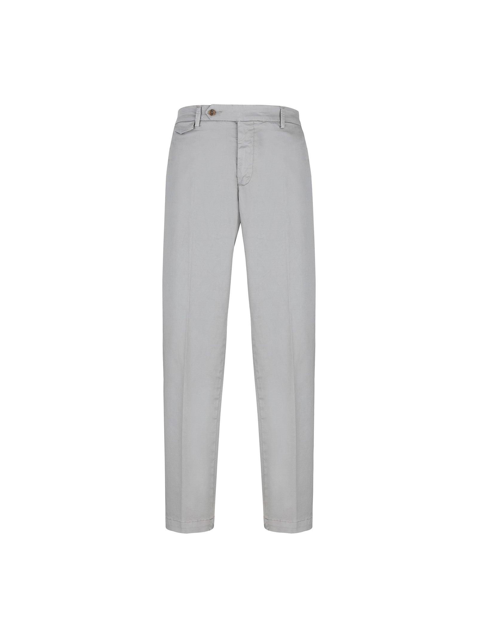 Pantalone slim raso di cotone stretch 44 / GRIGIO
