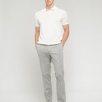 Pantalone slim raso di cotone stretch 44 / GRIGIO