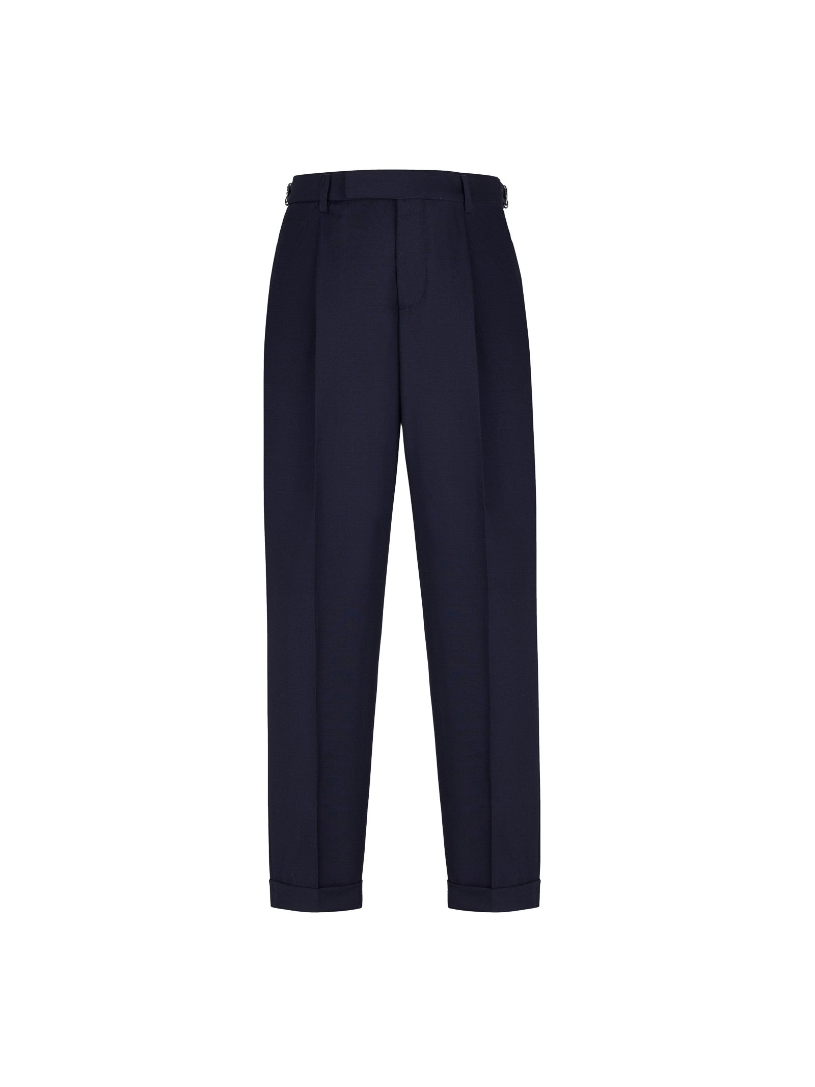 Pantalone pinces fresco di lana stretch 44 / BLU