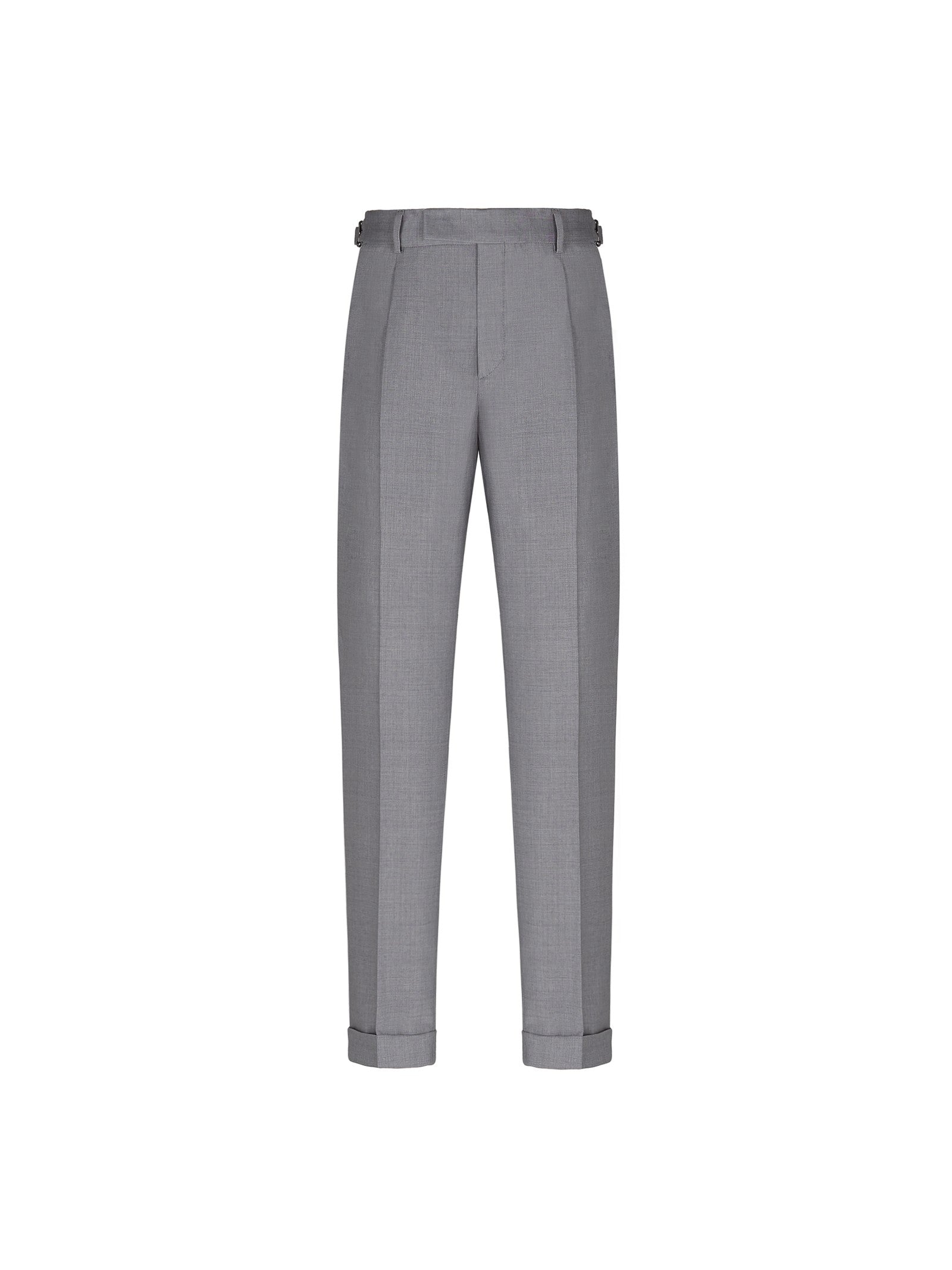 Pantalone pinces fresco di lana stretch 44 / GRIGIO