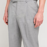 Pantalone pinces fresco di lana stretch 44 / GRIGIO