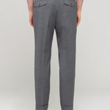 Pantalone doppia pinces fresco di lana stretch 44 / GRIGIO