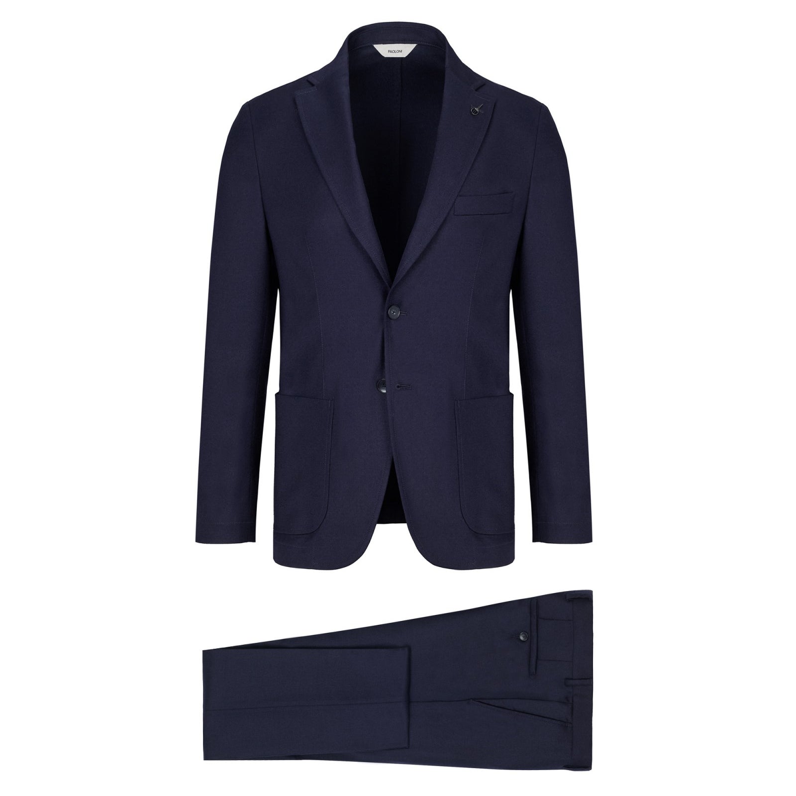 Abito in flanella di lana stretch 44 / BLU