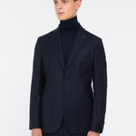 Abito in flanella di lana stretch 44 / BLU