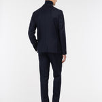 Abito in flanella di lana stretch 44 / BLU