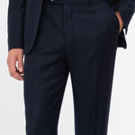Abito in flanella di lana stretch 44 / BLU