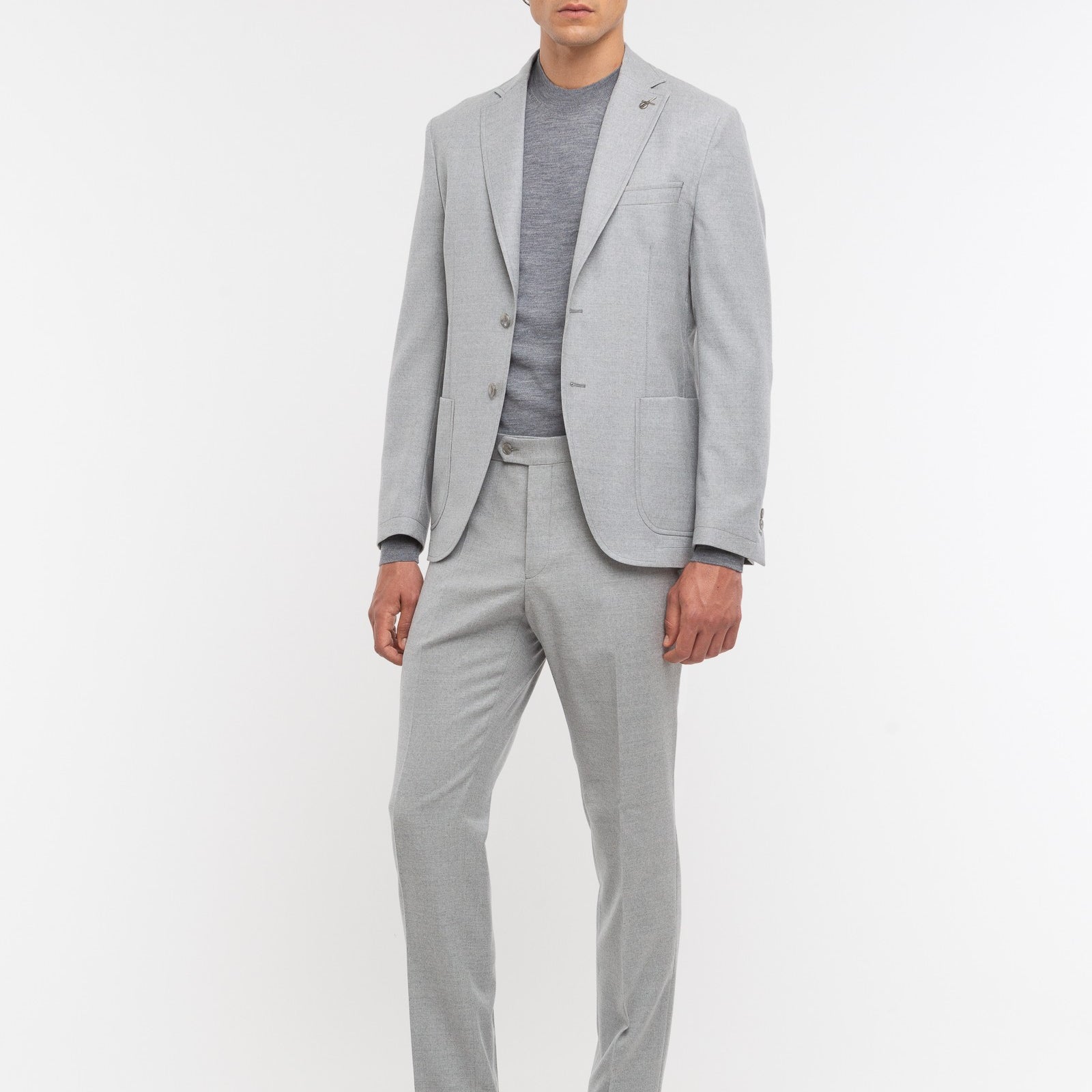 Abito in flanella di lana stretch 44 / GRIGIO