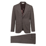 Abito microtexture in lana vergine 44 / MARRONE