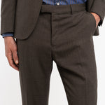Abito microtexture in lana vergine 44 / MARRONE