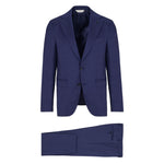 Abito saglia di lana stretch 44 / BLU