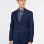 Abito saglia di lana stretch 44 / BLU