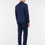 Abito saglia di lana stretch 44 / BLU