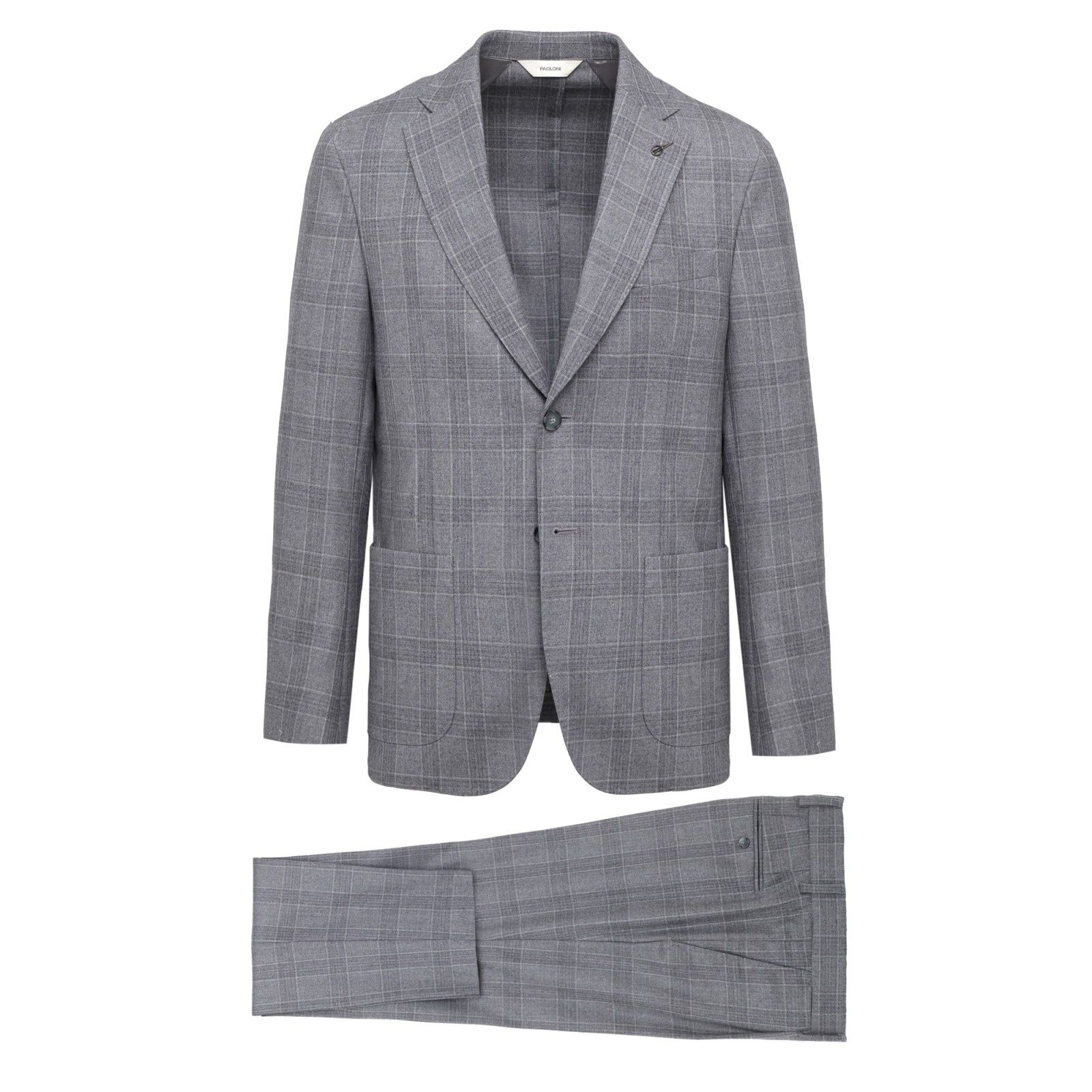 Abito check di lana stretch 44 / GRIGIO
