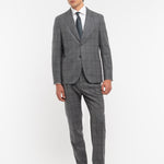 Abito check di lana stretch 44 / GRIGIO