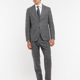 Abito check di lana stretch 44 / GRIGIO