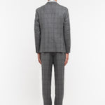 Abito check di lana stretch 44 / GRIGIO