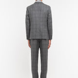 Abito check di lana stretch 44 / GRIGIO