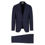 Abito saglia di lana stretch 44 / BLU