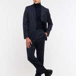 Abito saglia di lana stretch 44 / BLU