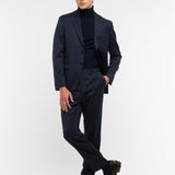 Abito saglia di lana stretch 44 / BLU