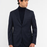 Abito saglia di lana stretch 44 / BLU