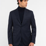Abito saglia di lana stretch 44 / BLU