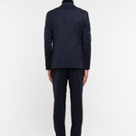 Abito saglia di lana stretch 44 / BLU