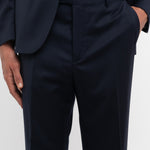 Abito saglia di lana stretch 44 / BLU