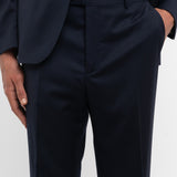 Abito saglia di lana stretch 44 / BLU