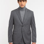 Abito saglia di lana stretch 44 / GRIGIO