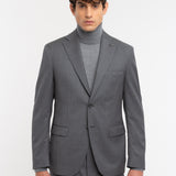 Abito saglia di lana stretch 44 / GRIGIO