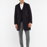 Cappotto panno drap puro cashmere 44 / BLU
