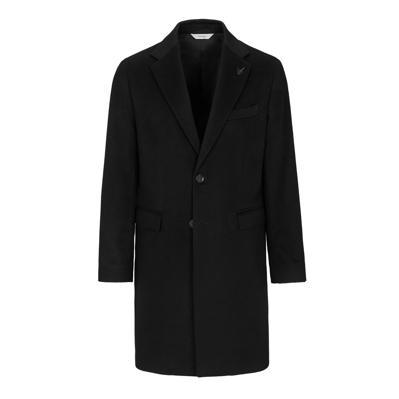 Cappotto panno drap puro cashmere 44 / NERO