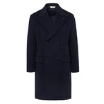 Cappotto doppiopetto panno misto lana cashmere 44 / BLU