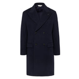 Cappotto doppiopetto panno misto lana cashmere 44 / BLU
