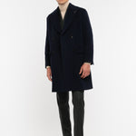 Cappotto doppiopetto panno misto lana cashmere 44 / BLU
