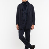 Cappotto con pettorina nylon tecnico bi-stretch 44 / BLU