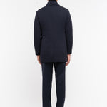 Cappotto con pettorina nylon tecnico bi-stretch 44 / BLU