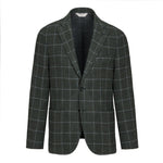 Giacca sfoderata check in misto lana 44 / VERDE