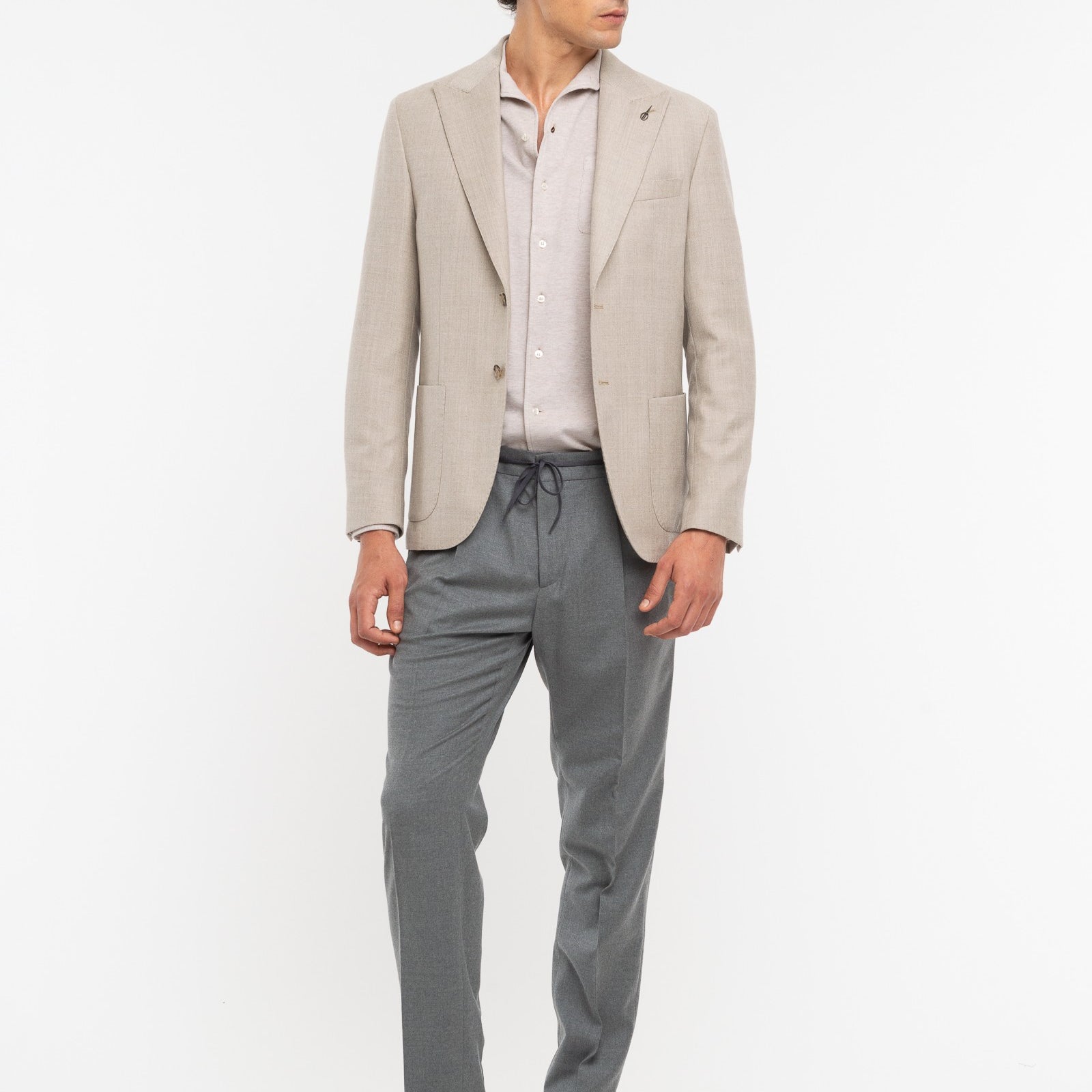 Giacca sfoderata resca misto lana stretch 44 / BEIGE