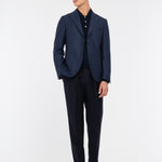 Giacca sfoderata resca misto lana stretch 44 / BLU