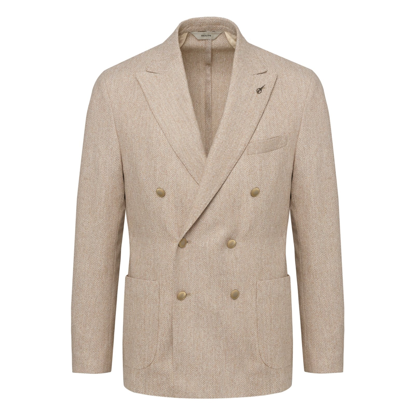 Giacca doppiopetto resca in misto lana 44 / BEIGE
