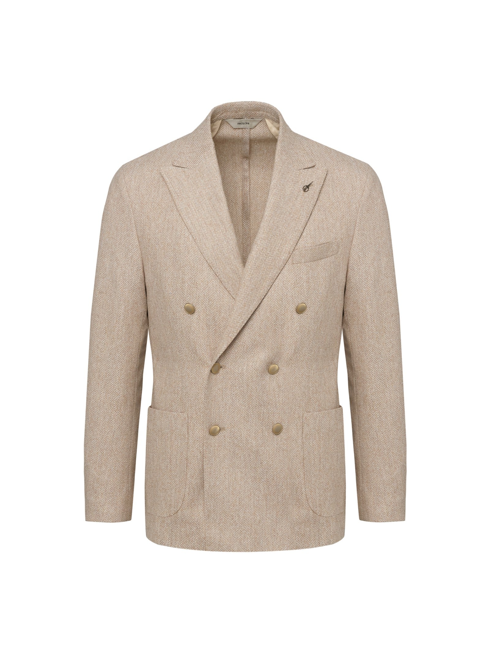 Giacca doppiopetto resca in misto lana 44 / BEIGE