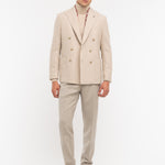 Giacca doppiopetto resca in misto lana 44 / BEIGE
